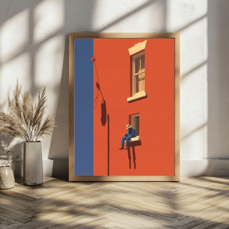 Vintage Things Collection - Vintage Minimalistyczny Abstrakcyjny Ciepły Słoneczny Plakat