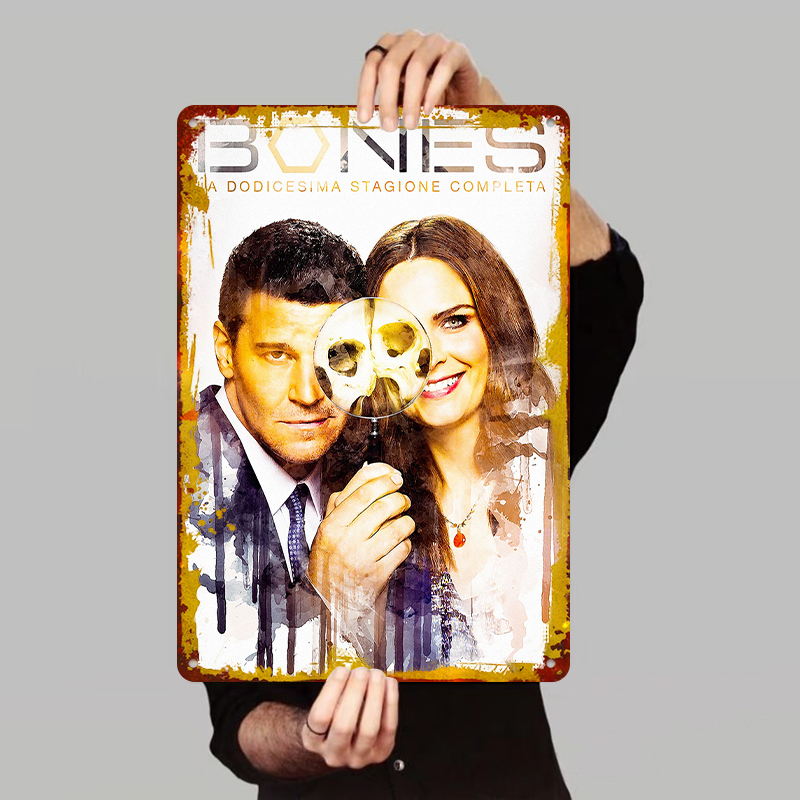 Vintage Collectible Posters - Plakat Bones Sezon 12 Metalowy Znak