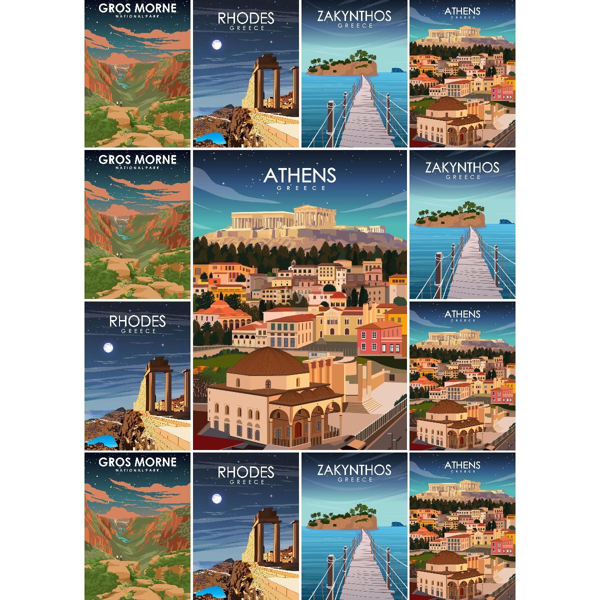 Vintage Athens Greece Travel P – Vintage Collectible Posters recenzja i cena