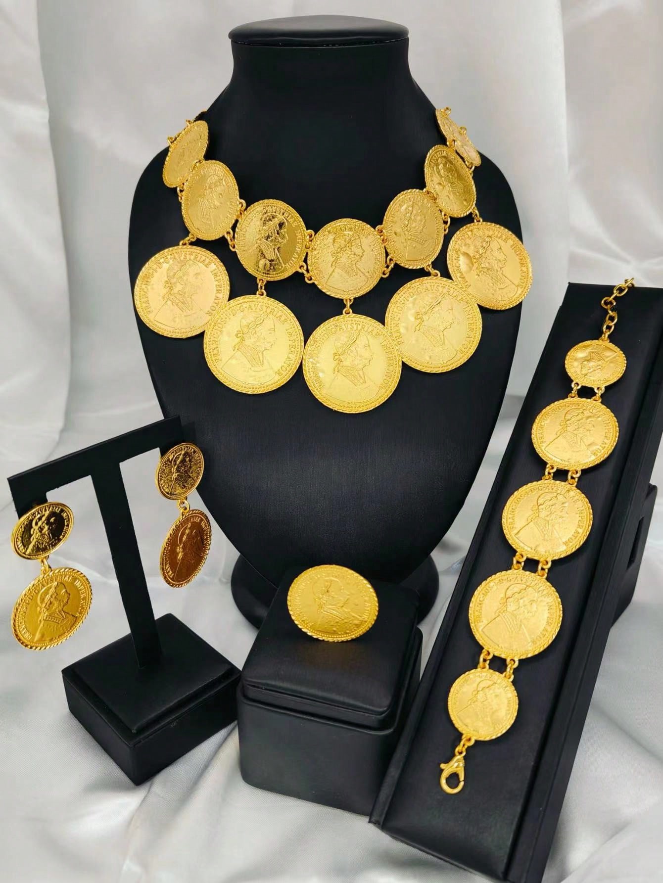 Modny nigeryjski zestaw biżute – Vintage Collectible Coins recenzja i cena