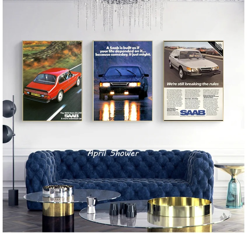 Classic Vintage Saab 900 Turbo – Vintage Collectible Posters recenzja i cena