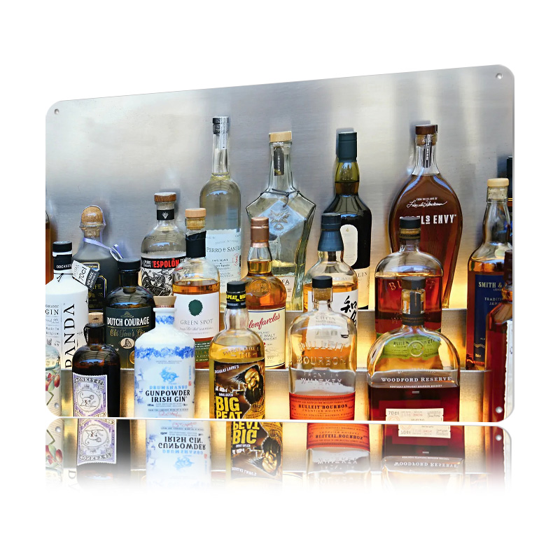 Plakat z kolekcją butelek alko – Vintage Collectible Liquor Bottles recenzja i cena