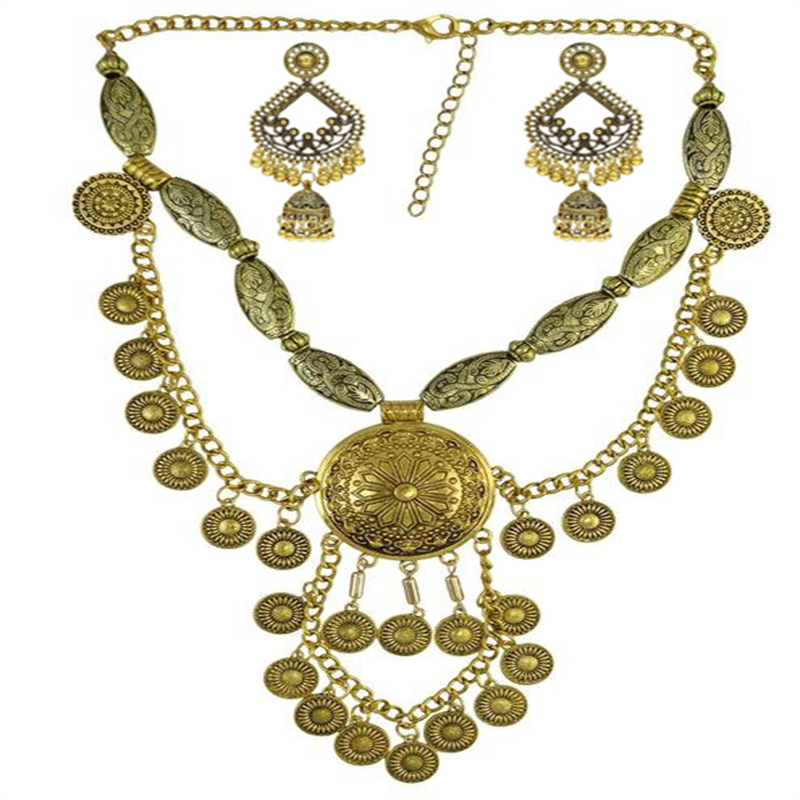 Boho etniczny duży Choker nasz – Vintage Collectible Coins recenzja i cena